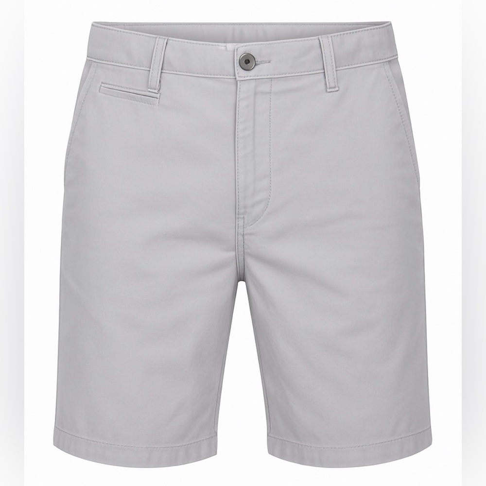 American Eagle Outfitters Light Gray Flat Front Longboard Shorts Sz 32
